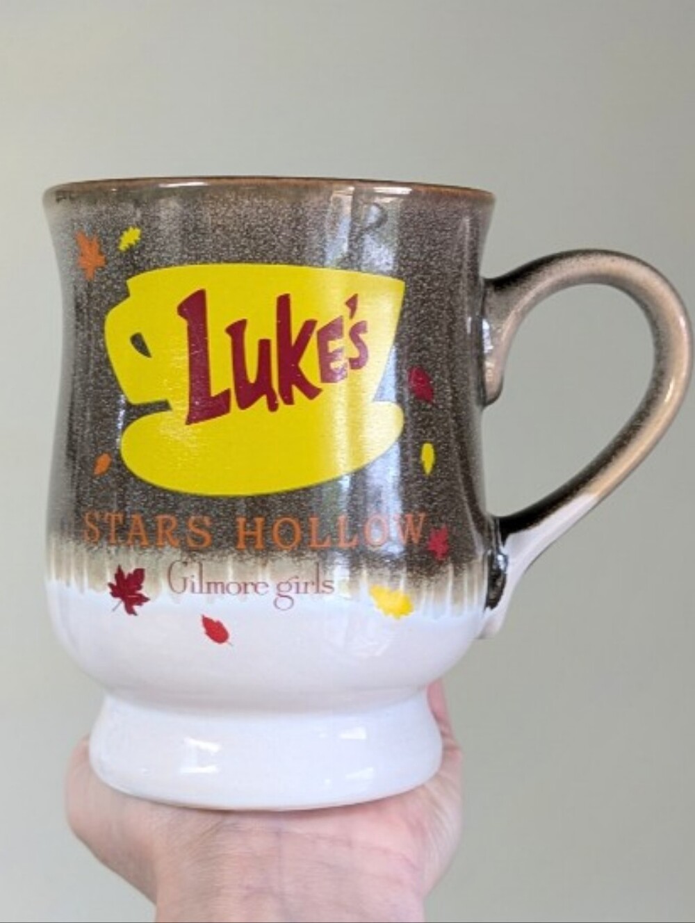 Gilmore Girls Autumn Theme Luke's Diner Pedestal Style Mug, Double Sided 🍂